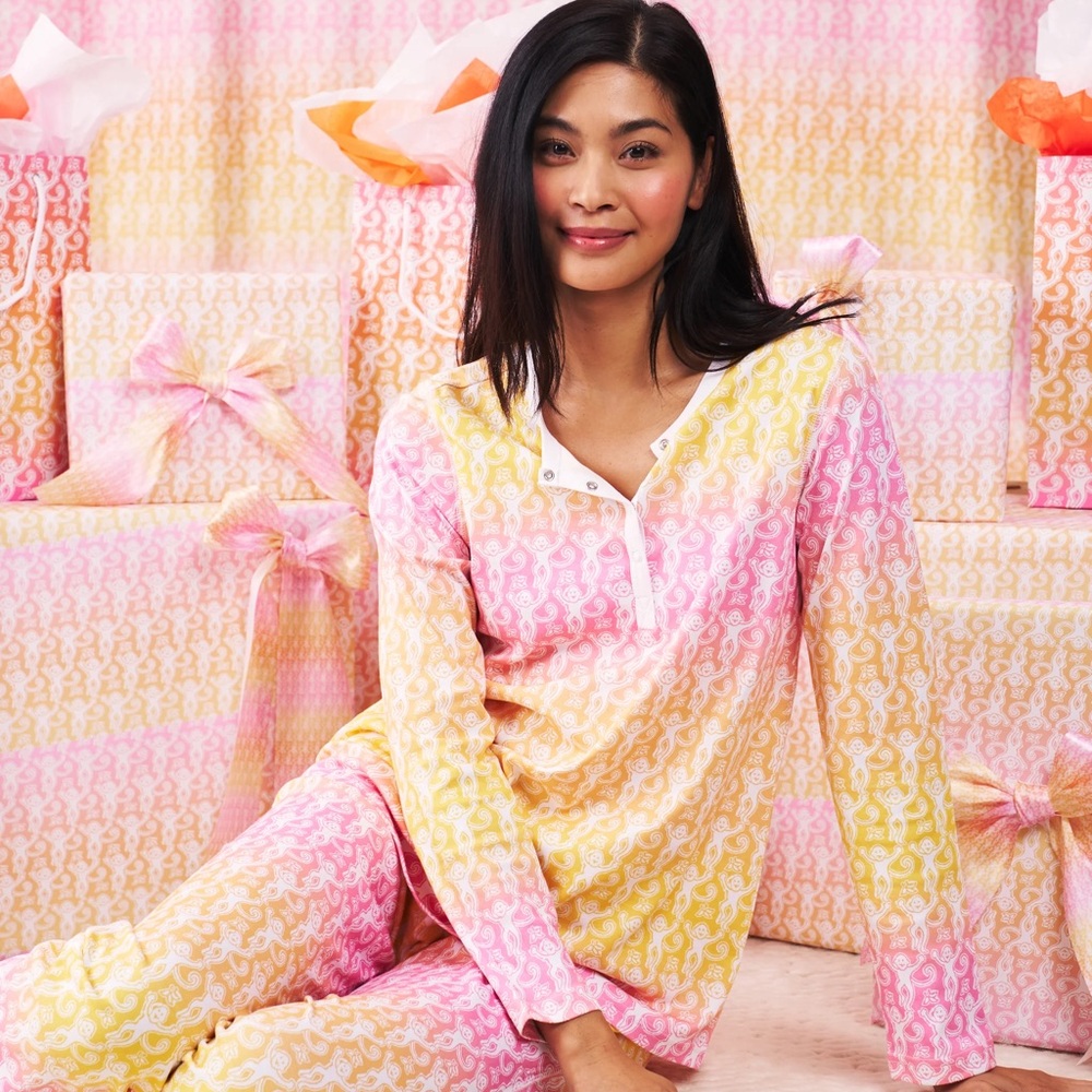 Roller Rabbit Ombre Monkey Pajamas